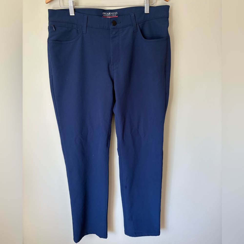 Kenneth Cole Awear-Tech Navy Men’s Trousers 32x30